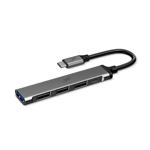 Hub Adaptador Get USB-C 5 em 1 com USB-C, USB 3.0 e USB 2.0