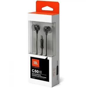 Fone De Ouvido C/Fio JB C50HI C/Microfone Integrado - Preto