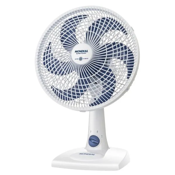 Ventilador de Mesa Mondial 6 Pás 60W VSP-30-W | Branco (127 V)