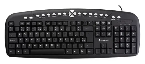 Teclado com Fio e Atalhos Multimídia ABNT2 Preto | GT