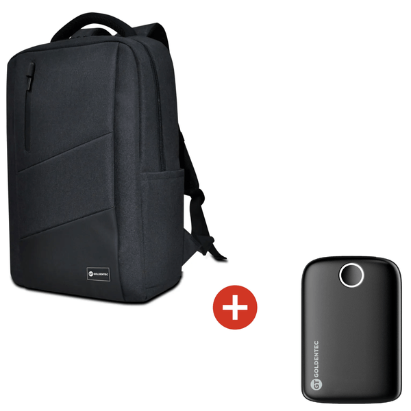 Mochila para Notebook 15.6" Goldentec Essential + Carregador Portátil 10000mAh - Preto | Goldentec
