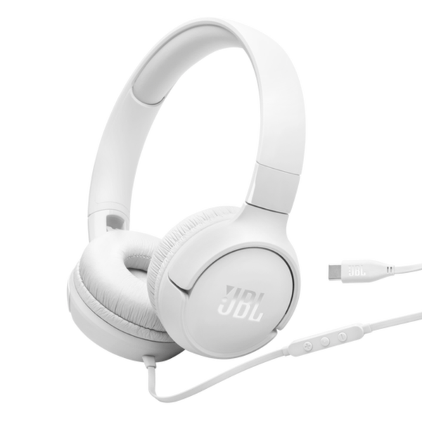 Fone de Ouvido JBL Tune T520C, USB-C, Branco - JBLT520CWHT