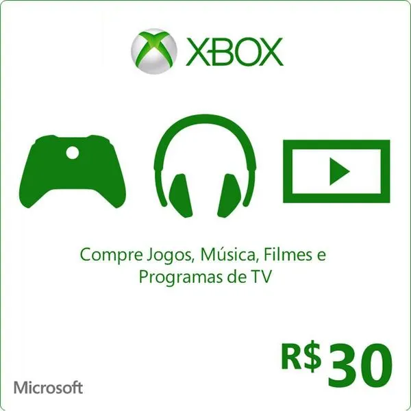 Cartão Xbox Live Card Pré-Pago Microsoft