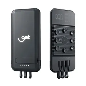 Carregador Portátil Sem Fio com Ventosas Get 10000mAh Preto