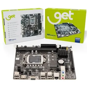 Placa-Mãe Get H61 DDR3 M2 LGA 1155, Suporte Intel 2°/3° Geração, SATA M.2 HDMI VGA USB 3.0 Micro ATX