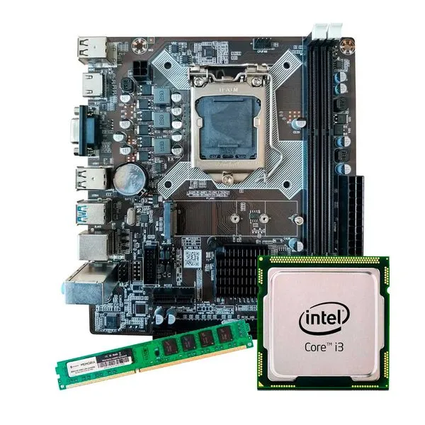 Kit Upgrade Processador Intel I3 + Placa Mãe H81 1150 + 4GB DDR3 1600mhz