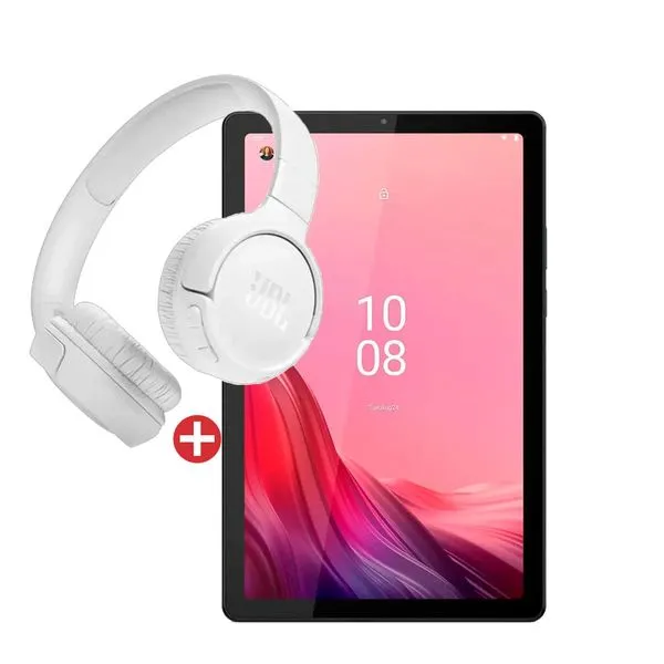 Tablet Lenovo Tab M9 4G, 64GB, 4GB RAM, Tela 9", Octa-Core, Wi-Fi, Cinza + Headphone JBL Tune 520, Bluetooth, Branco - JBLT520BTWHT