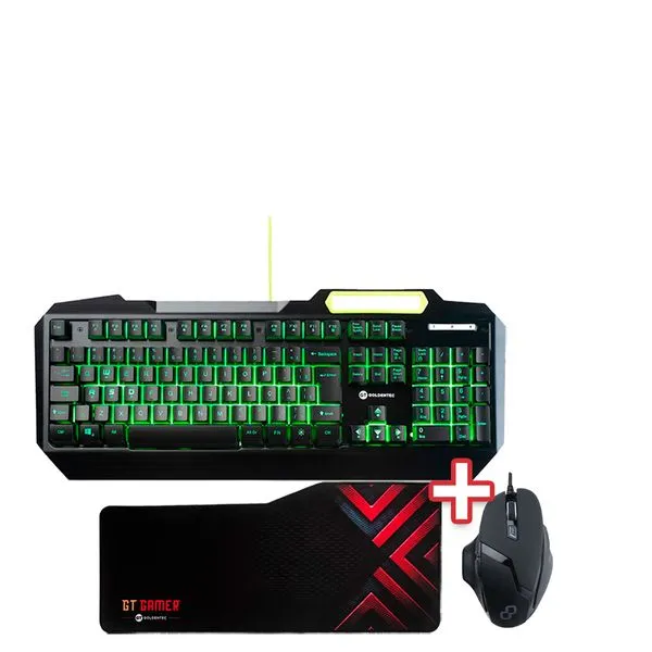 Teclado Gamer Goldentec Legend+Mouse Gamer USB Goldentec GT Spectre 4000 DPI+Mousepad Gamer Goldentec Speed GT Extra Grande