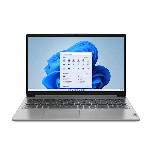 Notebook Lenovo Ideapad 1, AMD Ryzen™ 5 7520U, RAM de 8GB, SSD de 512GB, Tela de 15.6" HD, Windows 11 - 82X5000NBR