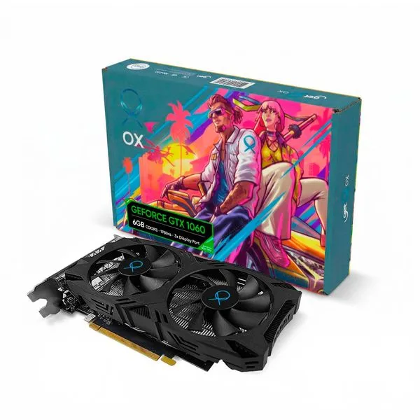 Placa de Vídeo OX NVIDIA GeForce GTX 1060, 6GB GDDR5, 192-bit, HDMI, DisplayPort