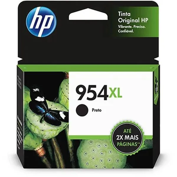Cartucho HP 954XL para Deskjet (7720, 7740, 8210, 8710, 8720), Preto - L0S71AB