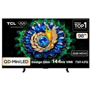 Smart TV 98" TCL 4K QD-Mini LED TV 98A400M, Google TV, 144Hz, Tela HVA