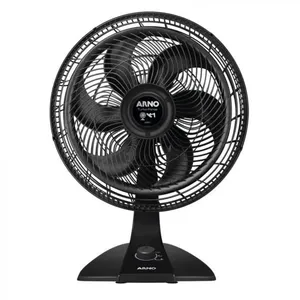 Ventilador de Mesa Turbo Force com 6 Pás 40cm 126W Arno Ventilador de Mesa Turbo Force 2 em 1 Preto com 6 Pás 40cm 126W 127V