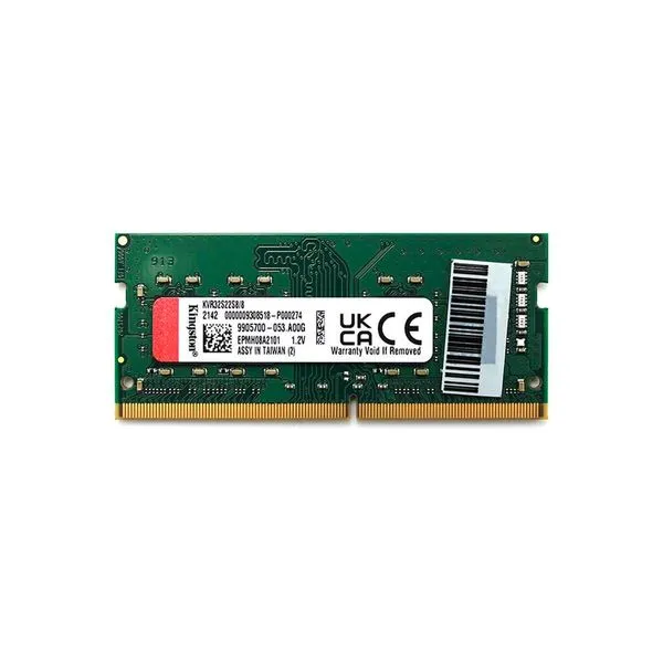 Memória Kingston 8GB SODIMM DDR4 3200MHz 1,2V 1Rx8 para notebook