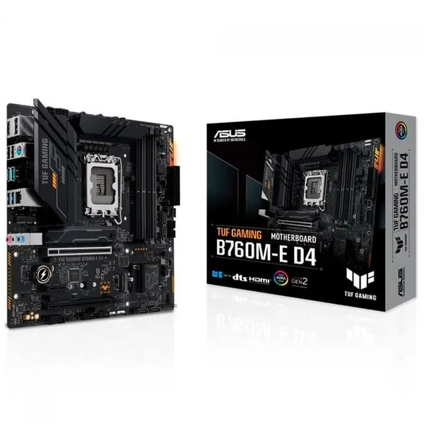 Placa Mãe Asus TUF Gaming B760M-E D4, Chipset B760, Intel LGA 1700, mATX, DDR4
