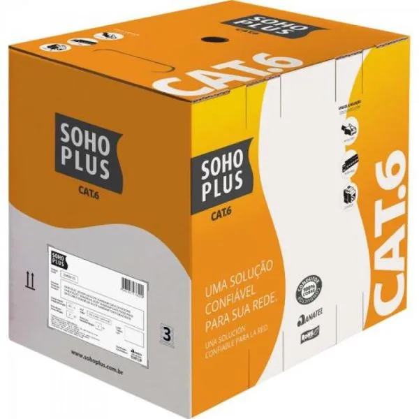 Cabo de Rede CAT6 CMX CX 305M AZUL Sohoplus