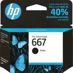 Cartucho Preto Original HP 667 Ink Advantage 3YM79AL