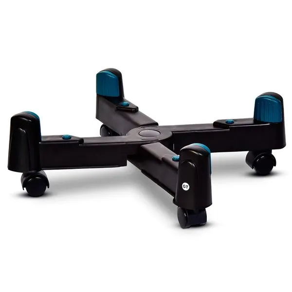 Suporte Ajustável para CPU com Rodas Preto