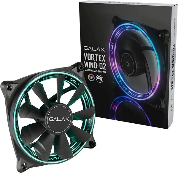 Cooler para Gabinete 120mm LED ARGB Galax Vortex Wind-02 - FG02T4PAR0
