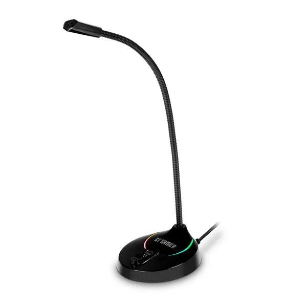 Microfone Gamer Omnidirecional Space com LED RGB | GT Gamer Goldentec