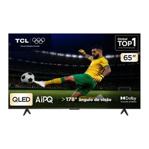 Smart TV 65" QLED 4K Ultra HD TCL 65P7K, Google TV, Wi-Fi, Bluetooth
