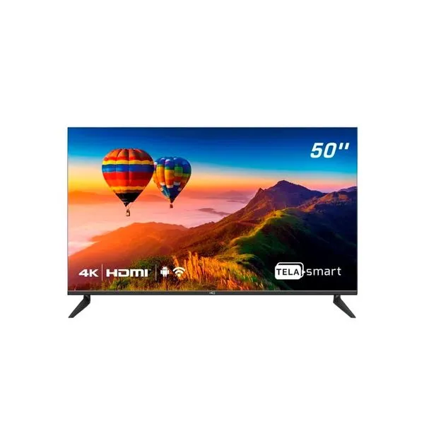 Smart Tv 50" HQ LED UHD 4K Tela Sem Bordas, Android, Sistema Supersound, 3 HDMI 2 USB Wi-Fi - HQSTV50-66525