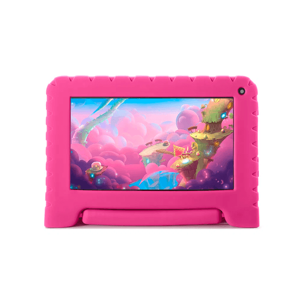 Tablet Kid Pad Multilaser Go Edition, 7'', Quad-Core, 32GB, 1GB Ram, Wi-Fi, Controle Parental, Rosa - NB379