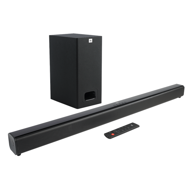 Soundbar Cinema JBL 2.1 Canais, 55W, Subwoofer Com Fio, Preto - JBLSB130BLKBR