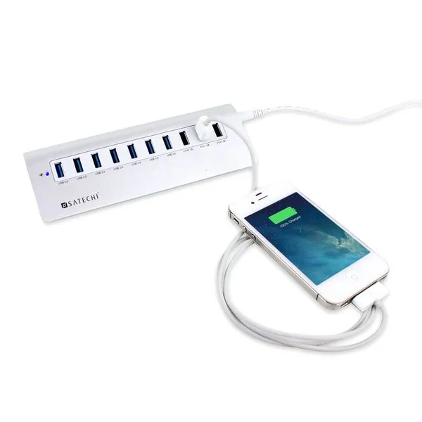 Hub com Fonte 10 Portas USB 3.0 Alumínio Satechi