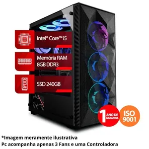 PC Gamer Intel® Core™ I5 de 4ª Geração, RAM de 8GB, SSD de 240GB, Linux | OX