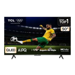 Smart TV 50" QLED 4K Ultra HD TCL 50P7K Google TV, HDMI, Bluetooth, Wi-Fi