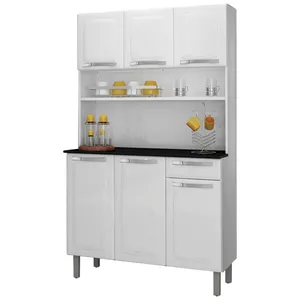 Kit Cozinha Rose 6 portas 1 Gaveta em Aço - Itatiaia Branco