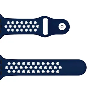 Pulseira para Apple Watch 42/44mm Sport Silicone Azul