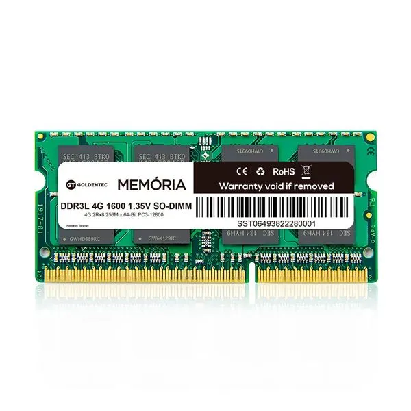 Memória para Notebook DDR3L 4GB 1600MHz | Goldentec