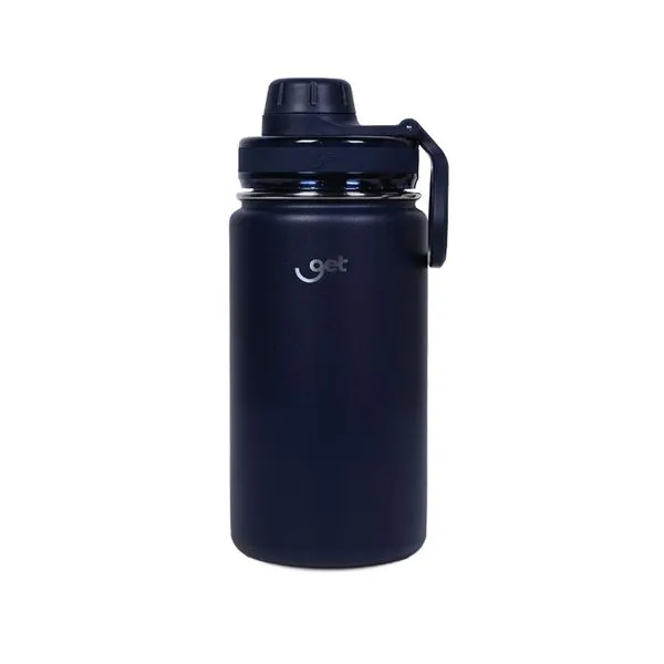 Garrafa Térmica Inox Trity 350ml Azul Petróleo para bebidas quentes ou frias com tampa com bico e base emborrachada