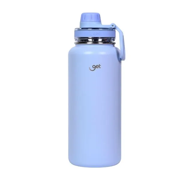 Garrafa Térmica Inox Trity 1000ml Lavanda para bebidas quentes ou frias com tampa com bico e base emborrachada