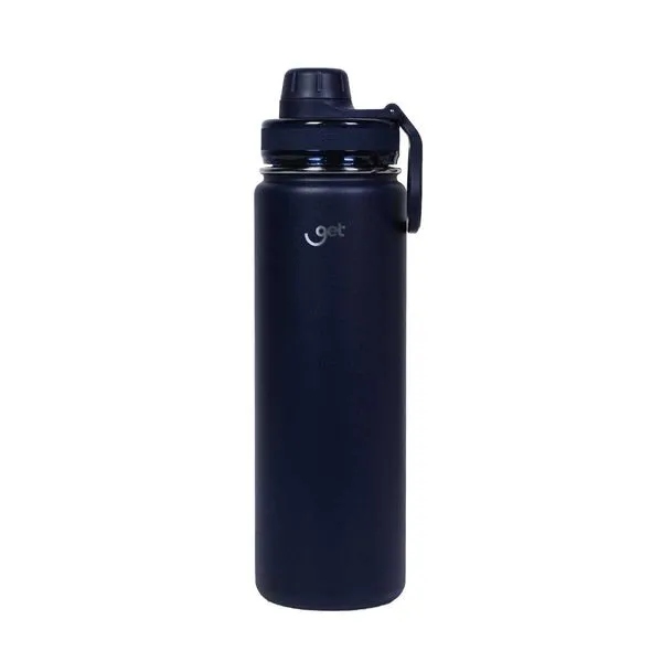 Garrafa Térmica Inox Get Trity 750ml Azul Petróleo para Bebidas Quentes e Frias com Tampa Bico e Base Emborrachada