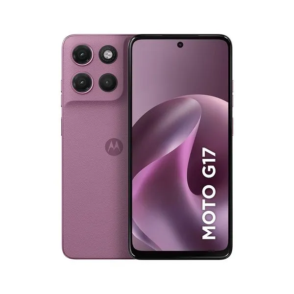 Smartphone Motorola Moto G17 4G Android 15 128GB Cam 50MP+5MP Cam Front 32MP Octa-Core Helio G81 Extreme Tela 6.7" Rosa