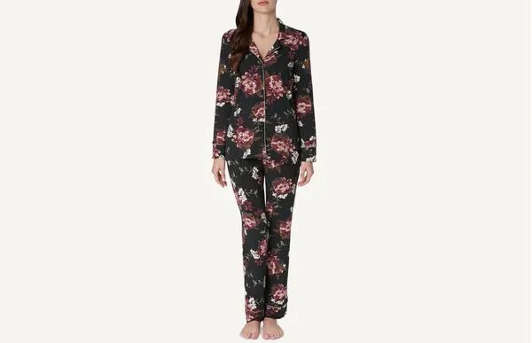 Pijama Comprido Estampa Floral Modern Romantic - Preto G