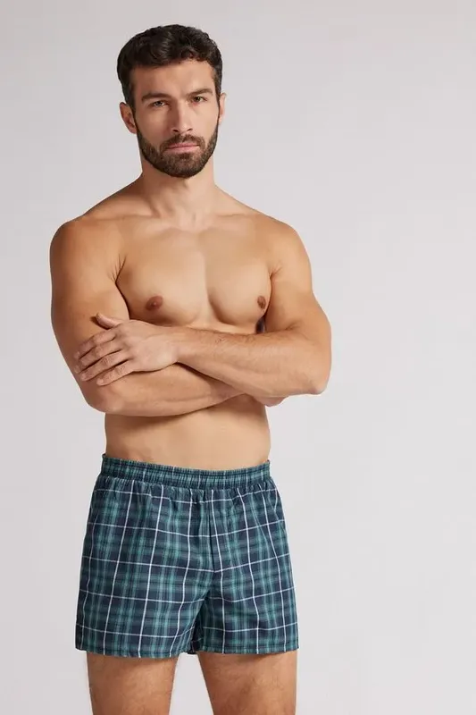 Cueca Samba Canção Em Algodão - Azul P