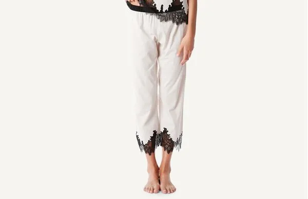 Calças Capri De Pijama De Algodao - Off-White M