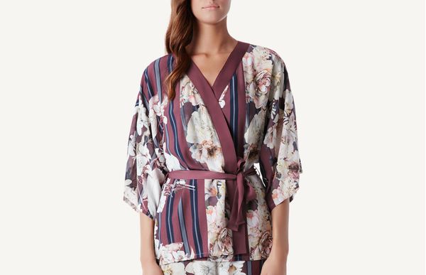Quimono De Tela Leve - Estampado M/G