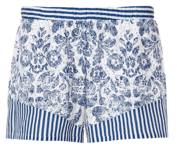 Shorts De Renda Estampada - Estampado G