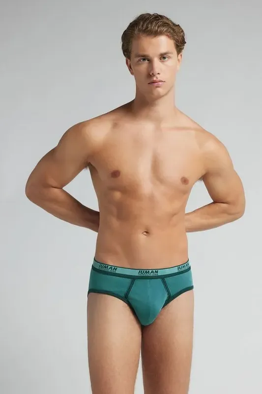 Cueca Slip Washed Collection Em Algodão Supima - Verde G