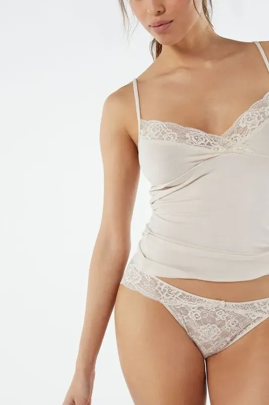 Top Renda Micromodal - Rosa P