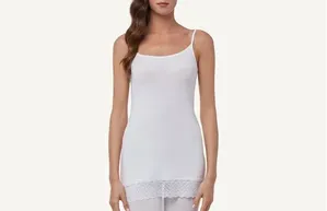 Blusa De Modal Com Renda Na Bainha - Branco M