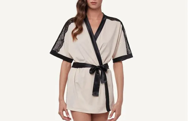 Robe Em Supima Cotton Extrafine Com Cinto - Off-White M