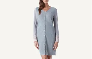 Camisola Com Botões - Cinza P