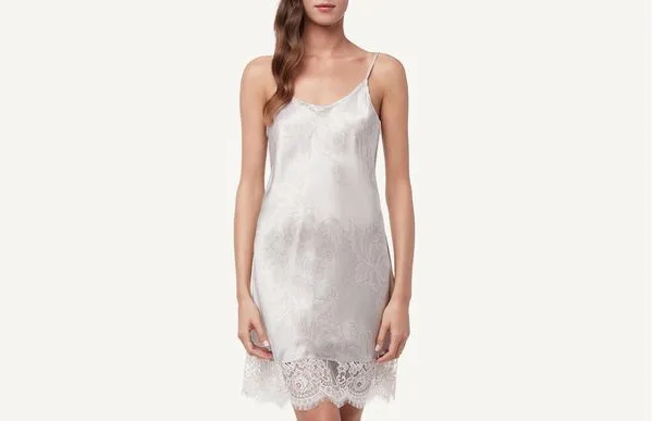 Camisola Em Seda Garden Shades - Cinza M
