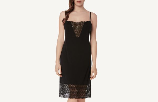 Camisola De Viscose e Macramé Romantic Portofino - Preto P